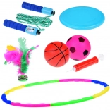 5-in-1 Sport-Set für Kinder – Hula-Hoop, Frisbee, Springseil, Bälle und Federball