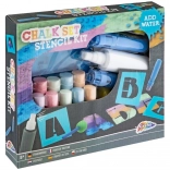 Kreideset und Schablonen für kreatives Malen