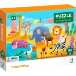 DODO Puzzle Tiere: Hitze in Afrika, 60 Teile
