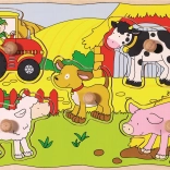 Goki Holz-Steckpuzzle Bauernhof