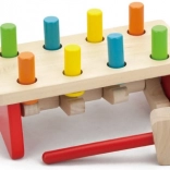 Holz-Klopfbank mit bunten Stiften VIGA