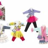 Kurze Kleider und Outfits für Puppen, gemischte Sorten