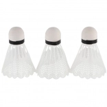 Badmintonbälle weiß 3 Stk. Kunststoff