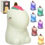 Silikon Nachtlicht mit Touch für Kinder Einhorn RGB, weiß