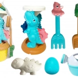 Kindersand-Set mit Dino-Sandmühle, Eimer und Förmchen