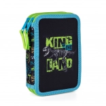 Premium Schul-Etui mit zwei Ebenen Dinosaurier