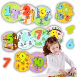 Tooky Toy Montessori Lernpuzzle zur Zahlenlehre
