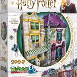 WREBBIT 3D-Puzzle HARRY POTTER: Madam Malkins – Roben für alle Gelegenheiten & Eisdiele Florean Fortescue – 290 Teile