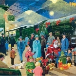 Clementoni Panoramapuzzle Weihnachtskollektion: Santa, 1000 Teile