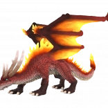 Mythischer Drache Feuerfigur