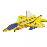 Woodcraft Holz 3D-Puzzle Jagdflugzeug F22 Raptor