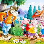 Puzzle Drei kleine Schweinchen 60 Teile