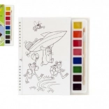 Malbuch mit Farben und Pinsel Der kleine Maulwurf und der Hubschrauber