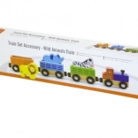 Holzeisenbahn mit Zootieren von VIGA