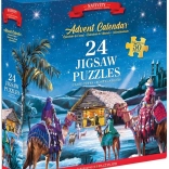 Adventskalender-Puzzle Geburt Jesu 24×50 Teile EUROGRAPHICS