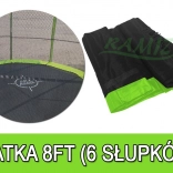 Schutznetz für Trampolin 244 cm (8 ft) mit 6 Tunneln SkyRamiz, grün