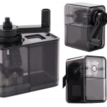 Kurbel-Anspitzer mit Auffangbehälter – Schwarz