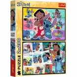 Puzzle 2x200 Lustiges Leben mit Stitch - Disney Lilo und Stitch