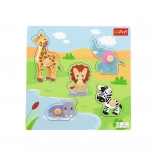 Holz-Mini-Puzzle Safari – 5 Teile