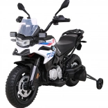 Elektrisches Kinder-Motorrad BMW F850 GS mit Stützrädern, LED und Audio