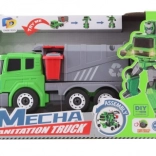 Transformierender Müllabfuhr-Roboter 2-in-1 mit Batterien