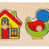 Goki Holzpuzzle mit Spielzeug