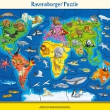 Ravensburger Puzzle Weltkarte der Tiere