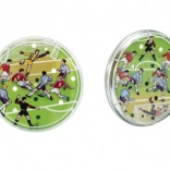 Taschen-Fußballknobelspiel – beidseitiges Kugelspiel (Ø 9 cm)