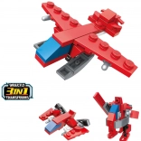 Qman Bausteine Feuerwehrflugzeug 3in1