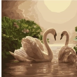 Diamantmalerei Schwanengesang 30 × 40 cm