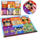 Sensorisches Holz-Aktivitätsbrett mit Schlössern und Zahlen