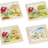 Entwicklung Holzpuzzle Jahreszeiten