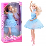 Anlily Ballerina im blauen Kleid
