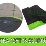 Schutznetz SkyRamiz grün für Gartentrampolin 366cm 8 Tunnel für Pfosten
