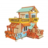 Woodcraft Holz-3D-Puzzle Landhaus