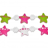 Ketten für Kinderwagen mit Sternen und Blumen
