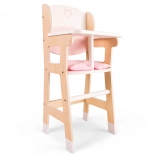 Holz-Hochstuhl für Puppen mit Kissen