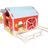 Holzscheune LE TOY VAN – rote Farm für Kinder