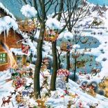 Puzzle Paradies im Winter 1000 Teile