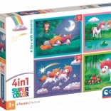 Clementoni Puzzle Einhörner 4-in-1 (12–24 Teile)