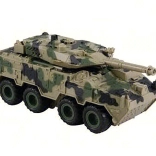 Militärisches Fahrzeug mit Schwungrad mit Effekten