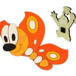 Holzdekorationsmagnet Schmetterling