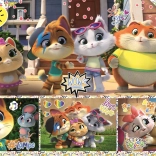Puzzle 100 Teile 44 CATS – eingespielte Freundesbande