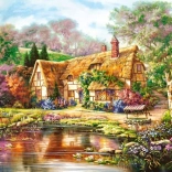 Puzzle 3000 Teile Dämmerung am Woodgreen Pond