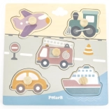 Holzsteckpuzzle – Verkehrsmittel