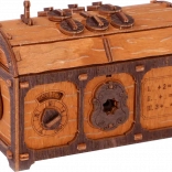 Escape Room Schatztruhe Holziges 3D-Puzzle