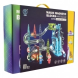 Magnetische Kugelbahn mit 80 Teilen, Licht und Musik