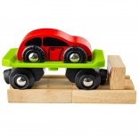 Wagen mit Auto und Gleisen Bigjigs Rail