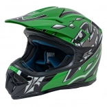 Grüner Enduro-Motorradhelm