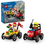 LEGO City Rennwagen: Pizza vs. Feuerwehrauto